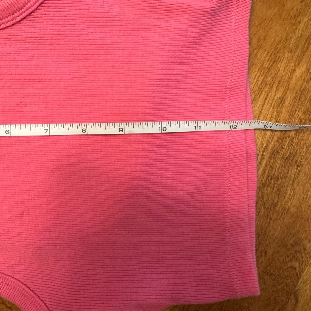 Zara Ribbed Crop Tank in Vibrant Pink - Picture 5 of 6
